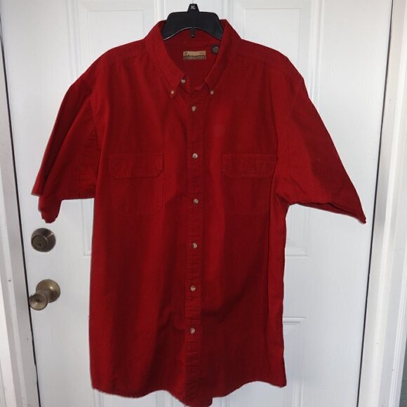 R&R Men's Outdoors XXL button up short sleeved shirt, burgundy red, $25.00 - Picture 4 of 9